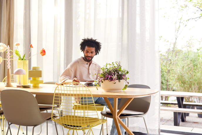 vibes fold bowl 25cm linen white